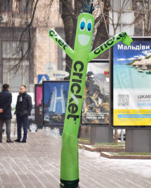 20 ft Solid Cricket Air Dancer With Cricket Logo - Image 6