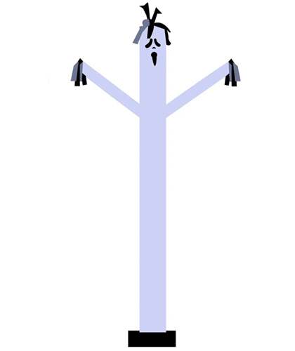 White Ghost Halloween Air Dancer