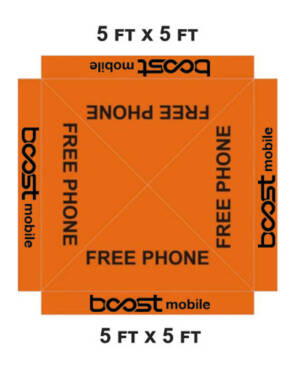 Boost Mobile Canopy Tent Cover