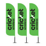 Cricket Wireless 12ft Feather Flag 3-Pack