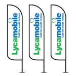 Lyca Mobile 12ft Feather Flag Set – 3-Pack