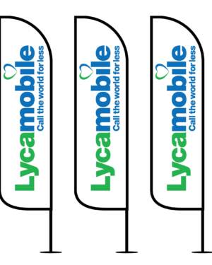 Lyca Mobile 12ft Feather Flag Set – 3-Pack