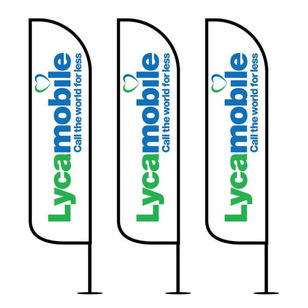 Lyca Mobile 12ft Feather Flag Set – 3-Pack