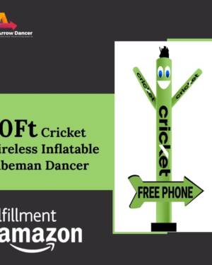 20ft Cricket Inflatable Air Dancer Tube Man With Arrow - Image 4