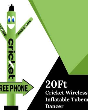 20ft Cricket Inflatable Air Dancer Tube Man With Arrow - Image 3