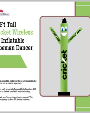 20ft Cricket Inflatable Air Dancer Tube Man With Arrow - Image 5
