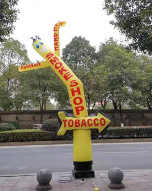 20ft Tall Smoke Shop Air Dancer With Tobacco Arrow Sign - Image 4