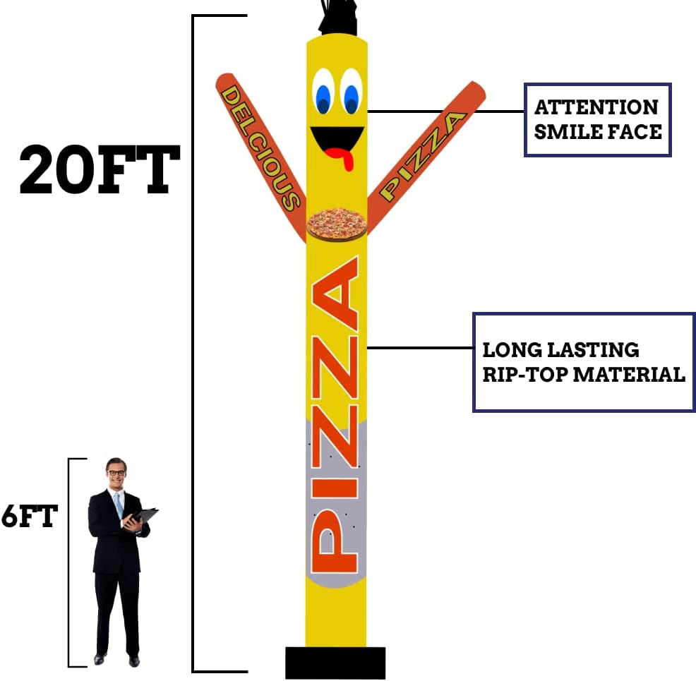 20ft Pizza Inflatable Tube Man Air Dancer