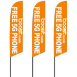 Pack of 3 Boost Mobile Feather Flag
