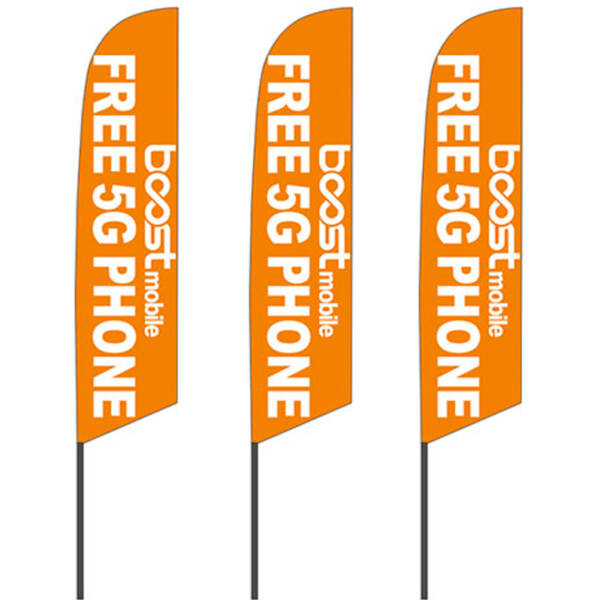 Pack of 3 Boost Mobile Feather Flag