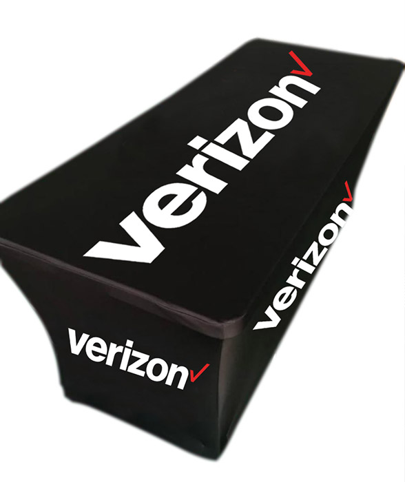 VERIZON WIRELESS ADVERTISING TABLE COVER 6 FT