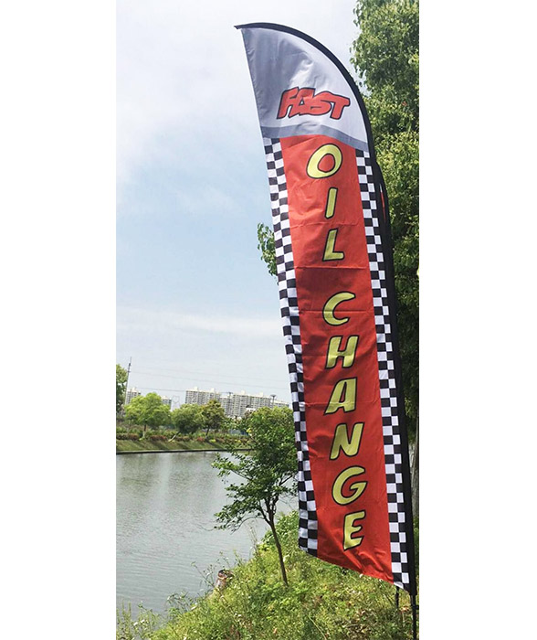 Fast Oil Change Advertising Flag
