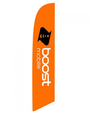 Boost Mobile Orange Feather Flag 12 ft