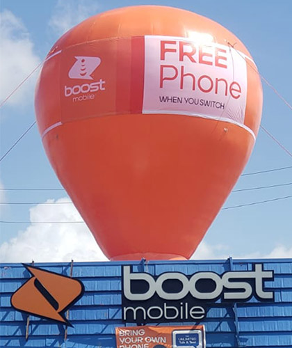 20 Ft Boot Mobile Inflatable Giant Roof Top Balloon