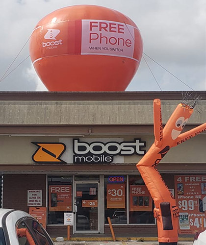 Boot Mobile Inflatable Giant Roof Top Balloon 20 Ft