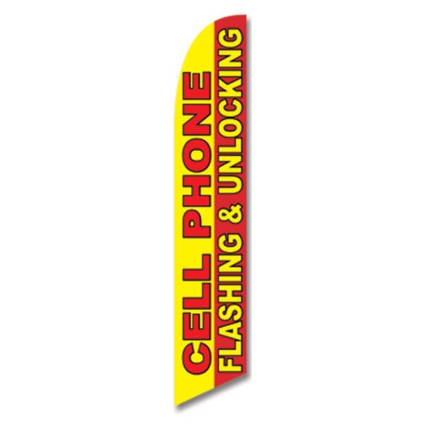 Cell Phone Flashing & Unlocking Feather Flag