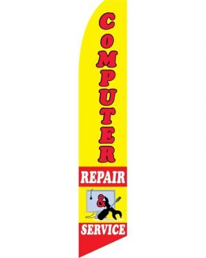 Computer Repair Feather Flag
