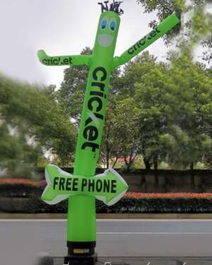 Cricket Inflatable Tube Man With Arrow