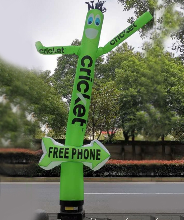 Cricket Inflatable Tube Man With Arrow