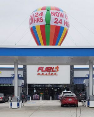 20 Ft Rainbow GAS STATION Inflatable Giant Roof Top Balloon