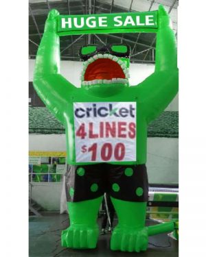 20 Ft Giant Inflatable Green Gorilla