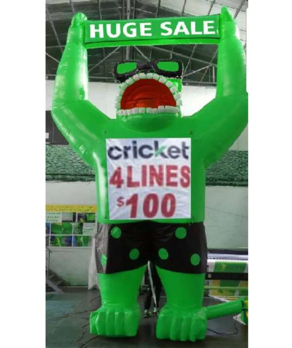 20 Ft Giant Inflatable Green Gorilla