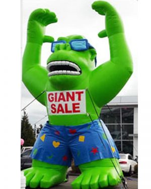 Giant Inflatable Green Gorilla 20 Ft