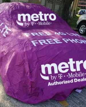 Metro by T Mobile Advertising Car Cover Free Phone 4G LTE