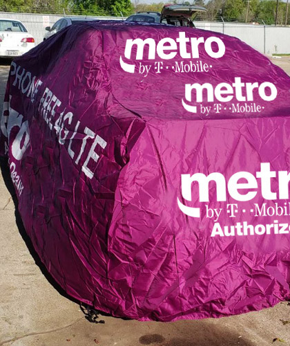 Metro by T Mobile Advertising Car Cover Free Phone 4G LTE
