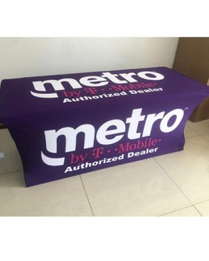 METRO by T Mobile Advertising Stretch Table Cloth 6 FT