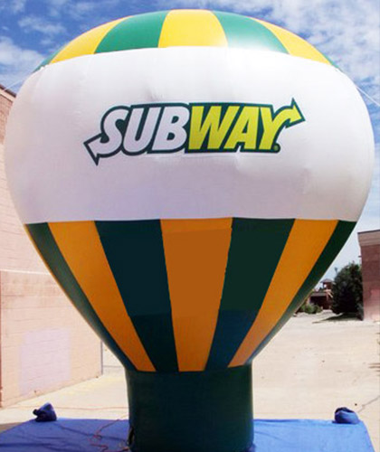 SUBWAY GIANT INFLATABLE Roof Top Balloon