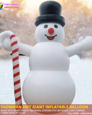 Snowman 20Ft Giant Inflatable Balloon - Snowman/Custom Holiday Season Inflatable