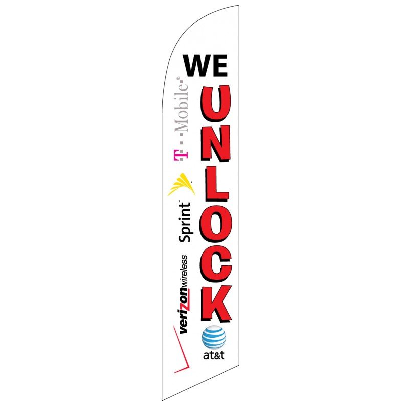 We Unlock Feather Flag