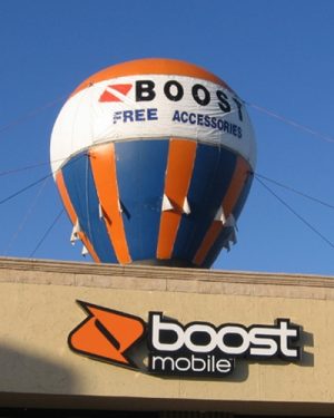 Giant Boost Mobile Advertising Balloon
