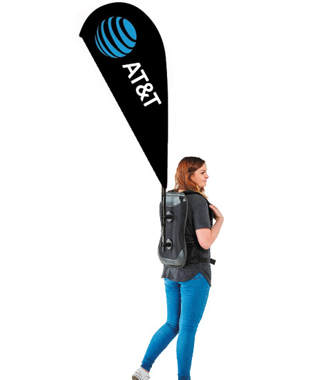 At & T Backpack Flag