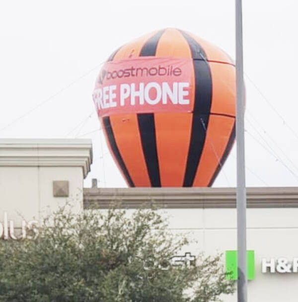 Boot Mobile Inflatable Giant Roof Top Balloon 20 Ft