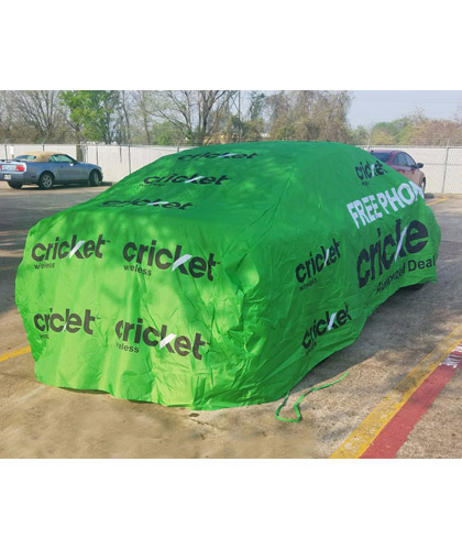 Cricket Advertising Car Cover