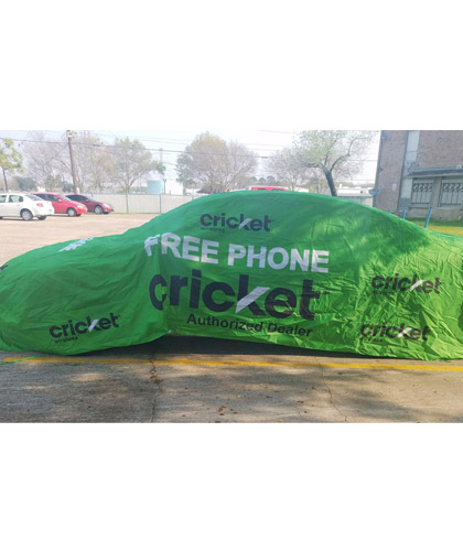 Cricket Advertising Car Cover