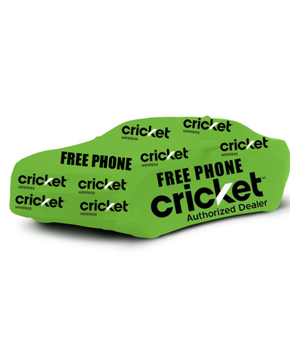 Cricket Advertising Car Cover