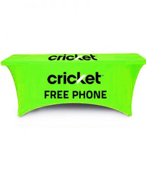 Cricket Advertising Stretch Table Cloth 8 Ft Long Free Phone Table-cloth