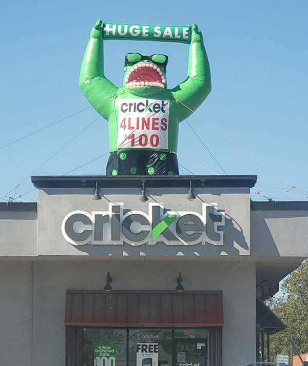 20 Ft Cricket Giant Roof Top Advertising Balloon