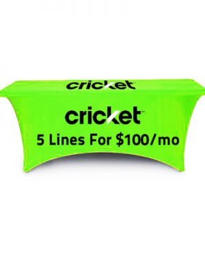 Cricket Advertising Stretch Table Cloth 6 FT LONG