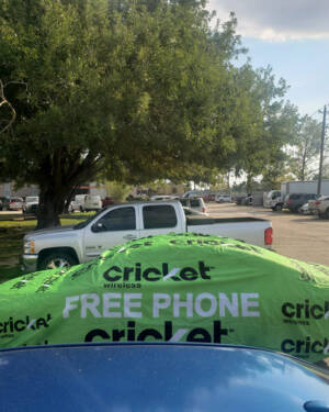 Cricket Advertising Car Cover
