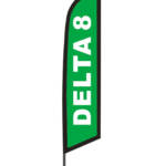 Delta 8 Feather Flag