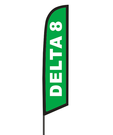Delta 8 Feather Flag