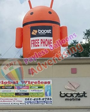 20 Ft Android Boost Inflatable Giant Roof Top Balloon