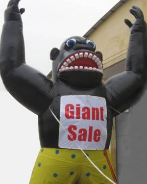 20 Ft Inflatable Giant Roof Top Gorilla