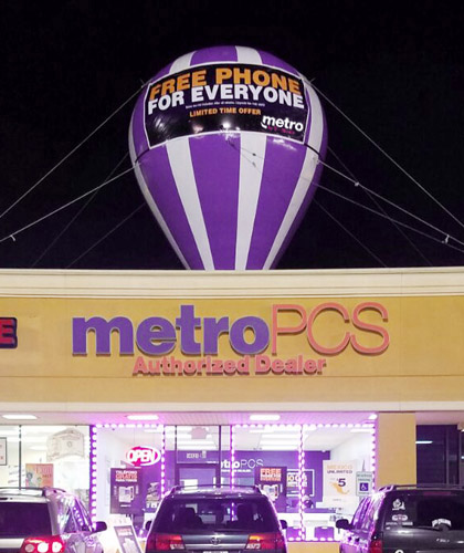 Metro by T Mobile Inflatable Giant Roof Top Balloon 20 Ft