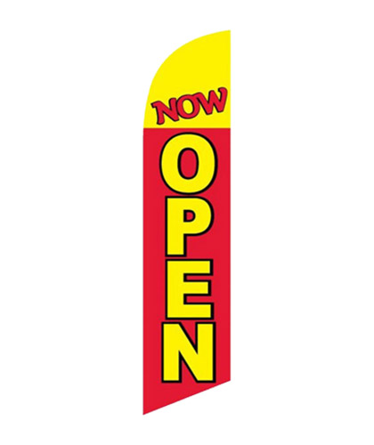 Now Open Feather Flag