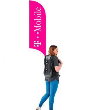 T MOBILE BACKPACK FLAG